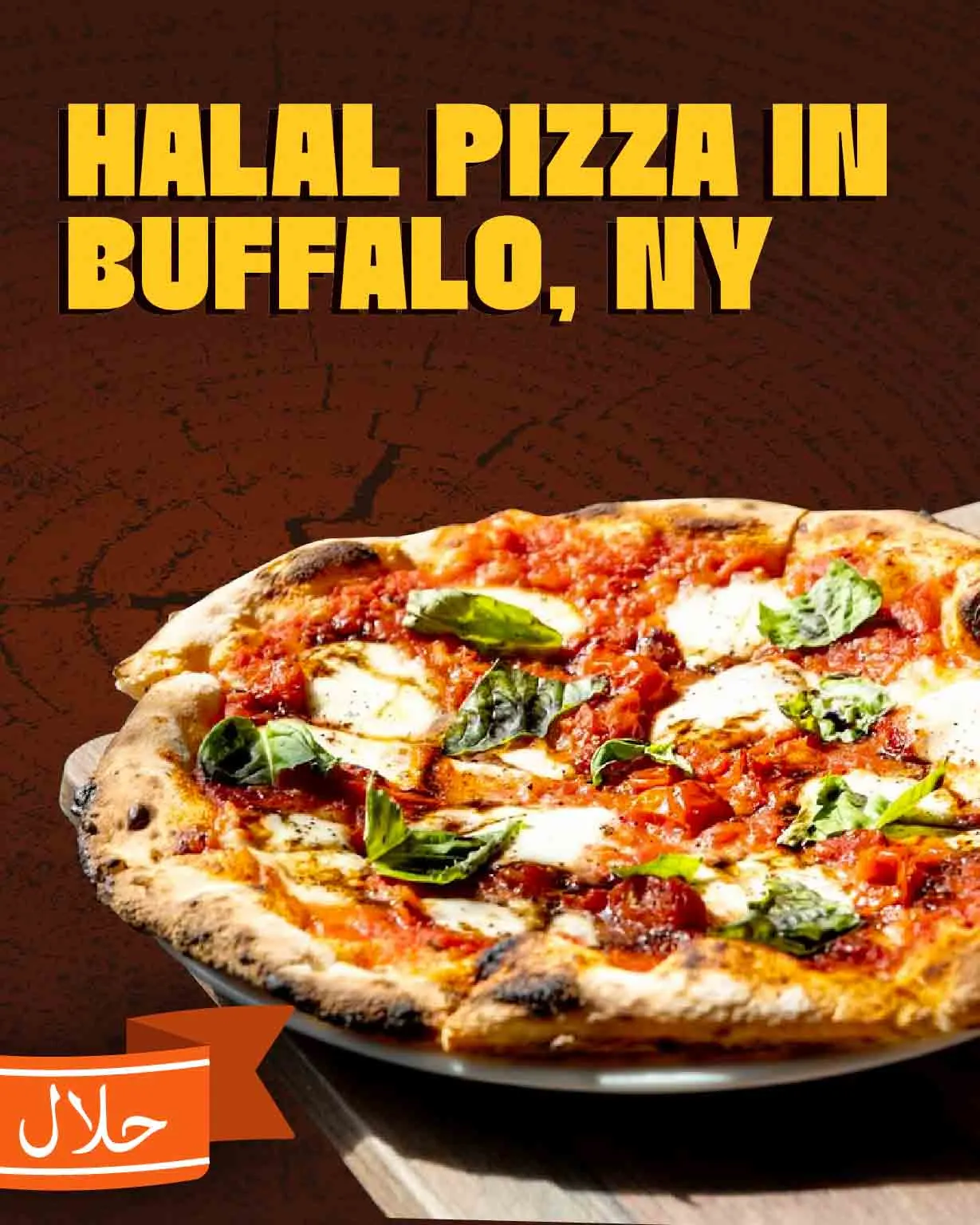 Fresh pizza topped with halal ingredients including cheese, vegetables, and halal pepperoni.