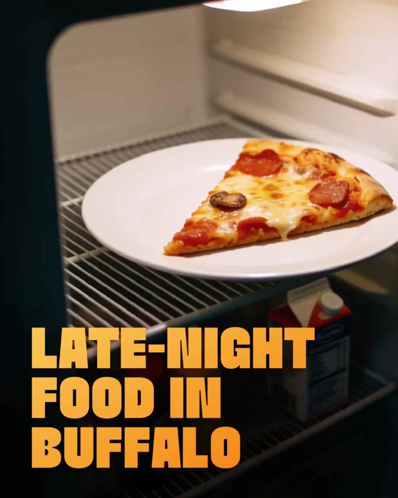 Fresh pizza, wings, and appetizers served late at night in Buffalo.