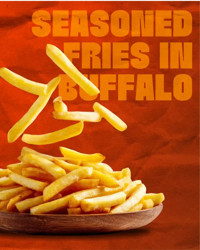 Golden seasoned fries served on a plate